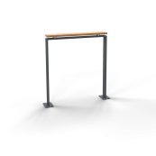 Flat steel bracket | with wooden support | To be fixed by plugs